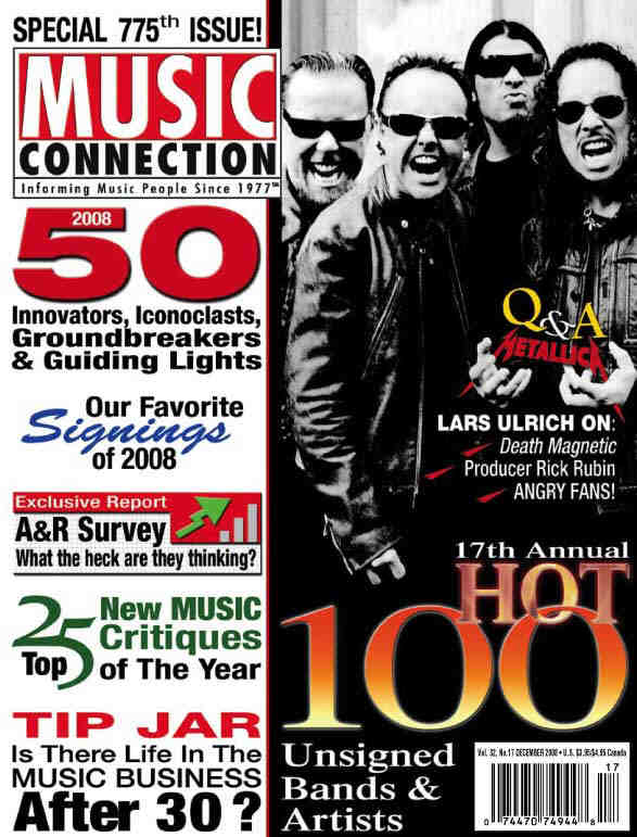 Music Connection Magazine 12/08